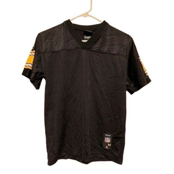 PITTSBURGH STEELERS BLANK SIZE YOUTH MEDIUM 10-12 REEBOK JERSEY - Picture 1 of 4